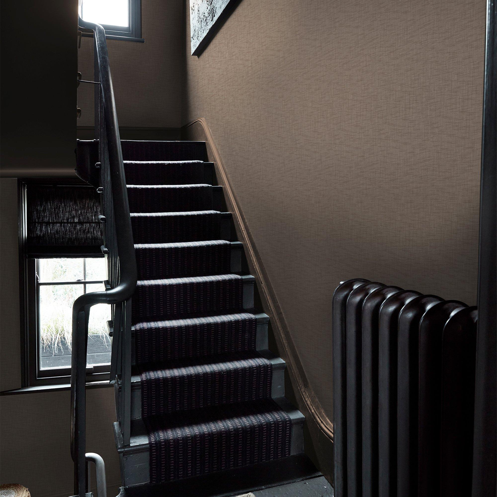 Cocoa - Abigail Ahern - Abigail Ahern Linen Cocoa Wallpaper - 1