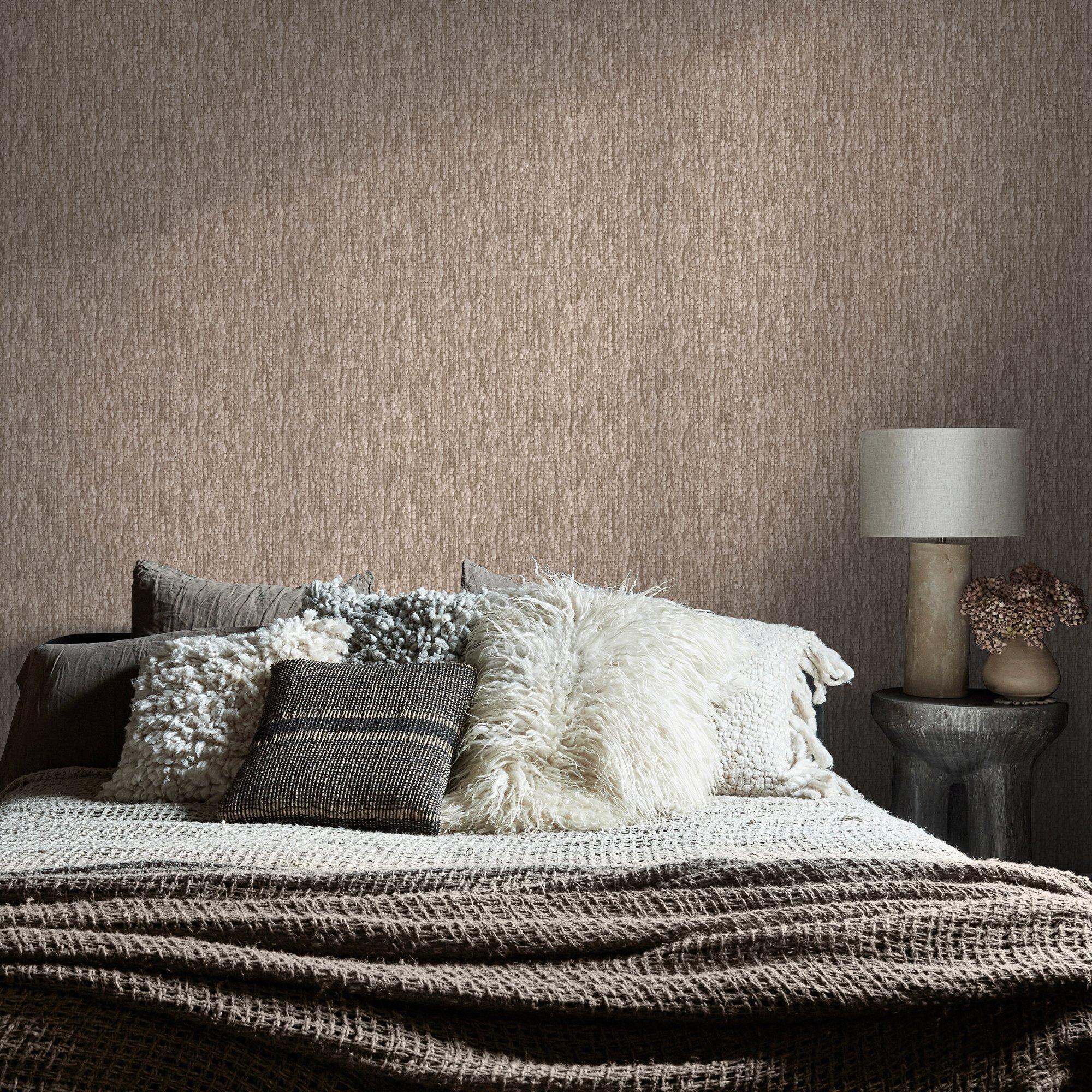 Beige - Abigail Ahern - Abigail Ahern  Knit Baked Beige Wallpaper - 1