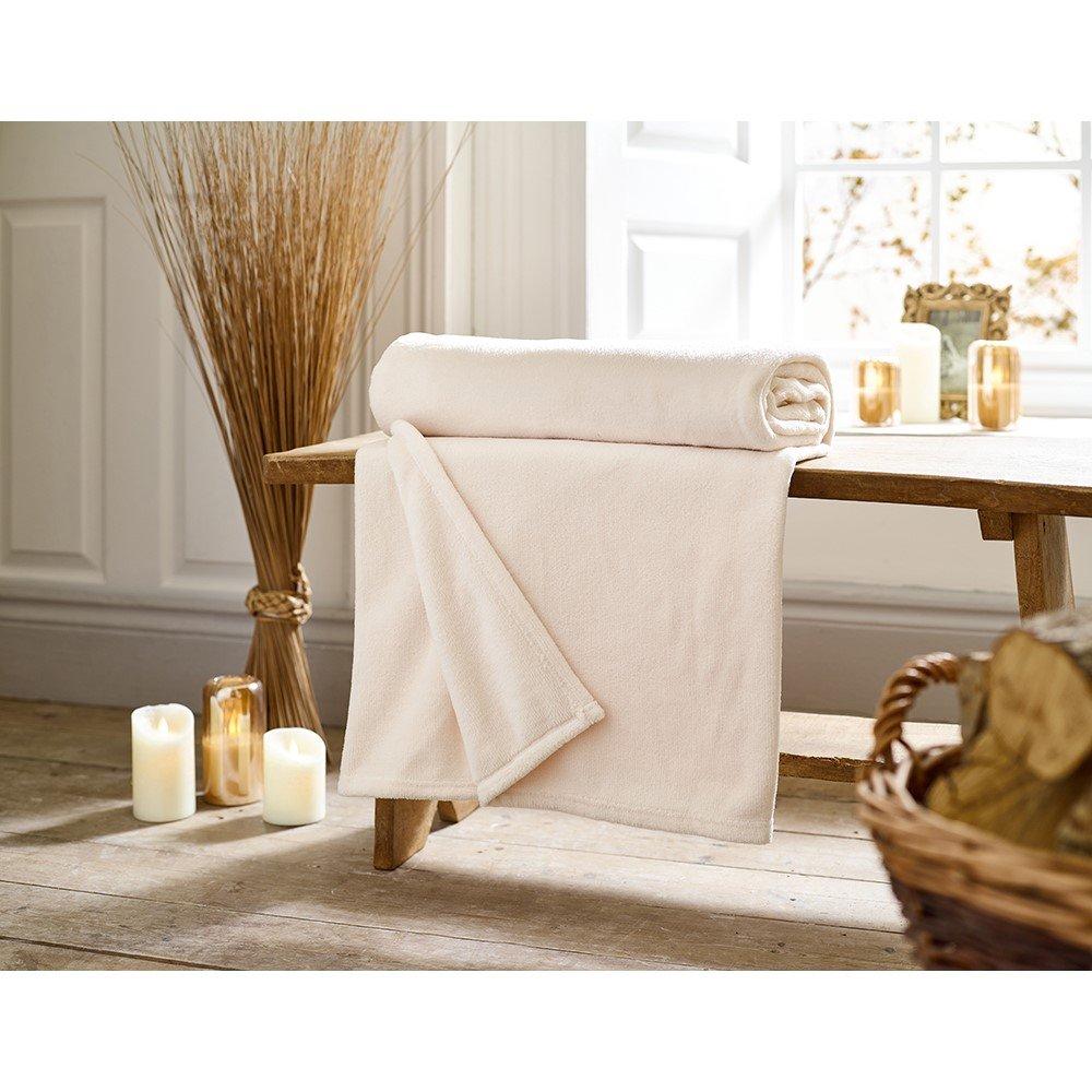 Deyongs  Snuggle Throw - 140X180cm - Ivory