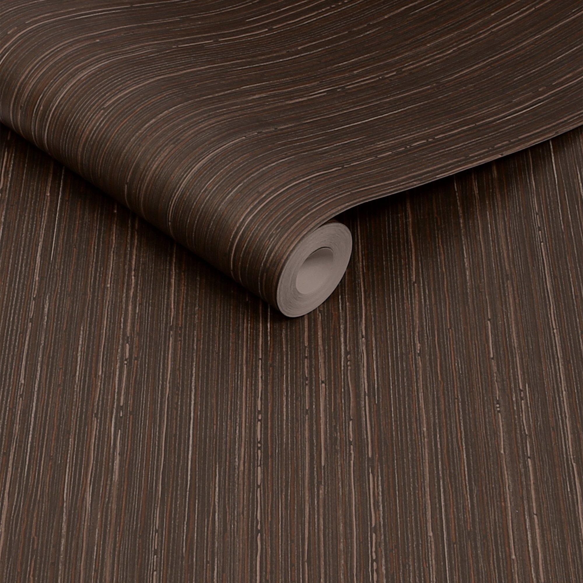 Chocolate - Abigail Ahern - Abigail Ahern Fibre Stripe Chocolate Wallpaper - 3