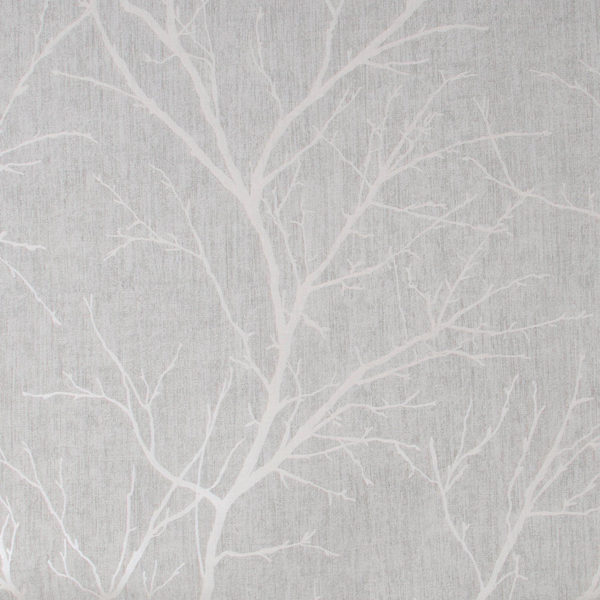 Grey - Fresco - Fresco Winter Tree Grey Wallpaper - 2