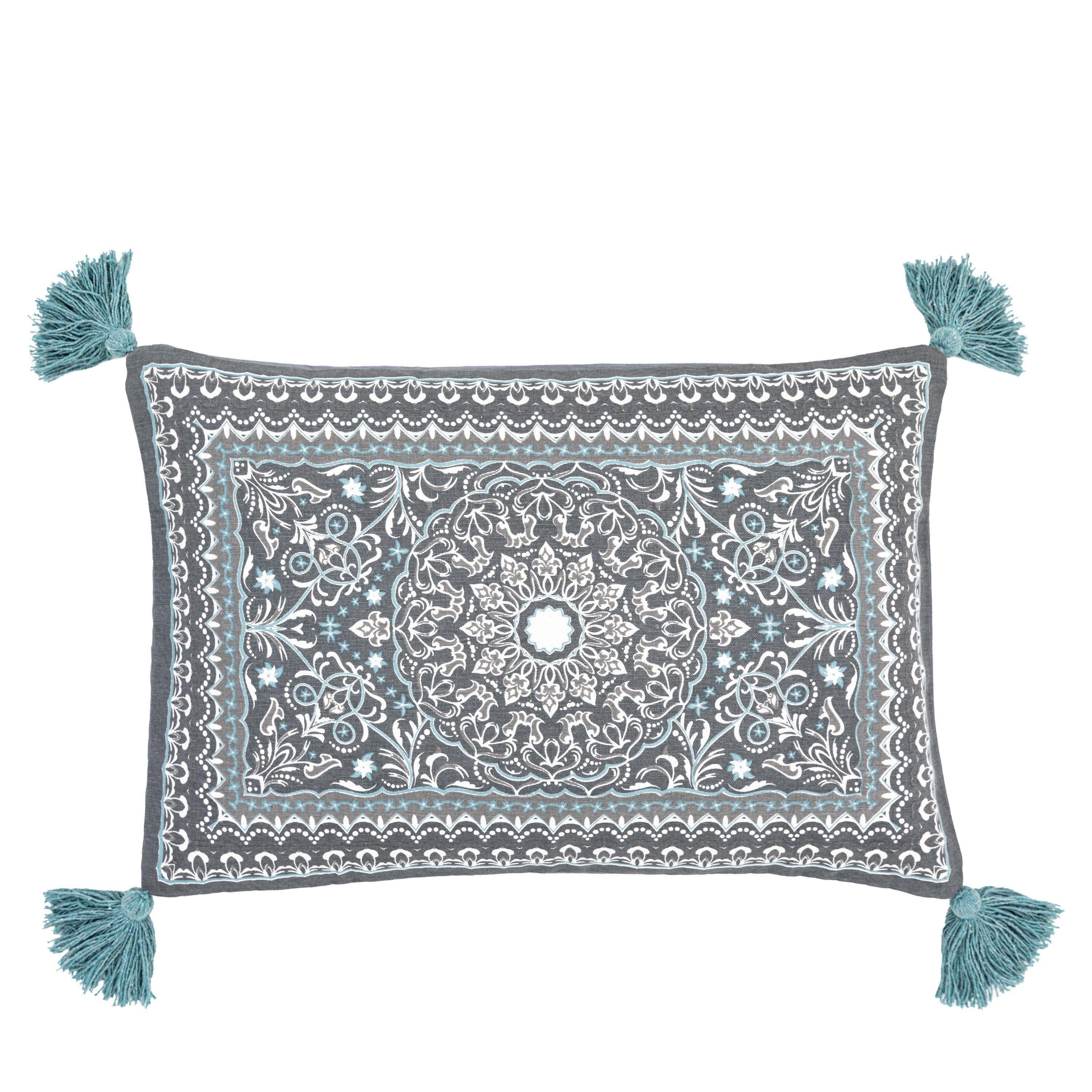 Blue - Gallery - Tijuana Cotton Cushion Cover - 1