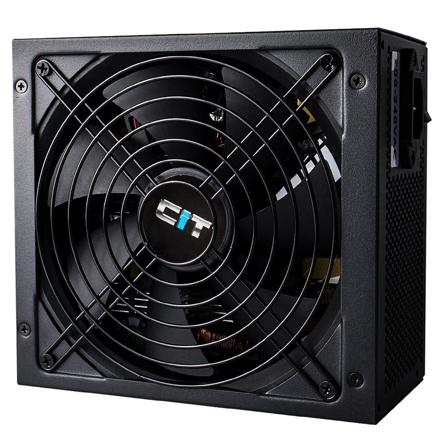 Bronze Noir - CiT - FX Pro 600w ATX Power Supply Unit APFC 80 Plus Bronze - with 14cm Fan - 3