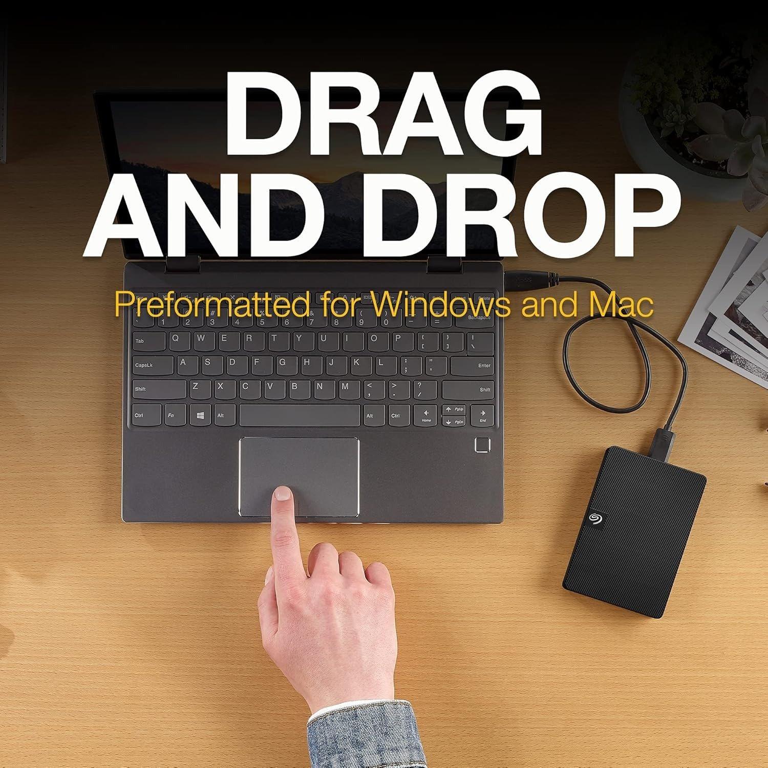 Sort - Seagate - Expansion 4TB USB-A Portable External Hard Drive - 5