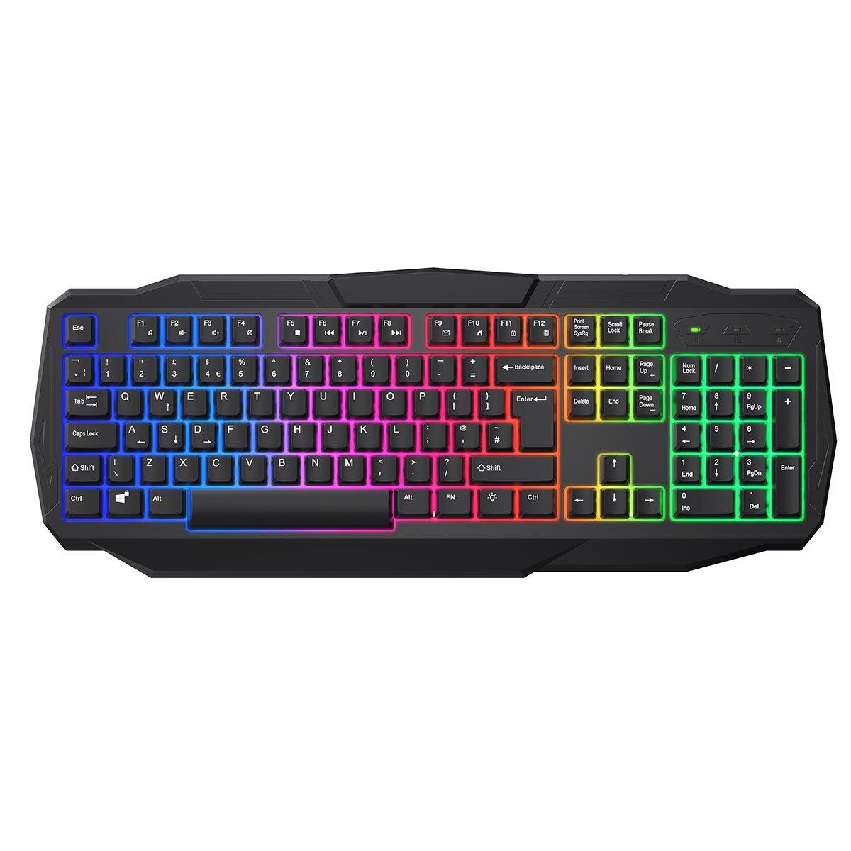 Black - CiT - Scorpion 4-in-1 Keyboard Mouse Headset Mouse Pad Combo Kit - 2