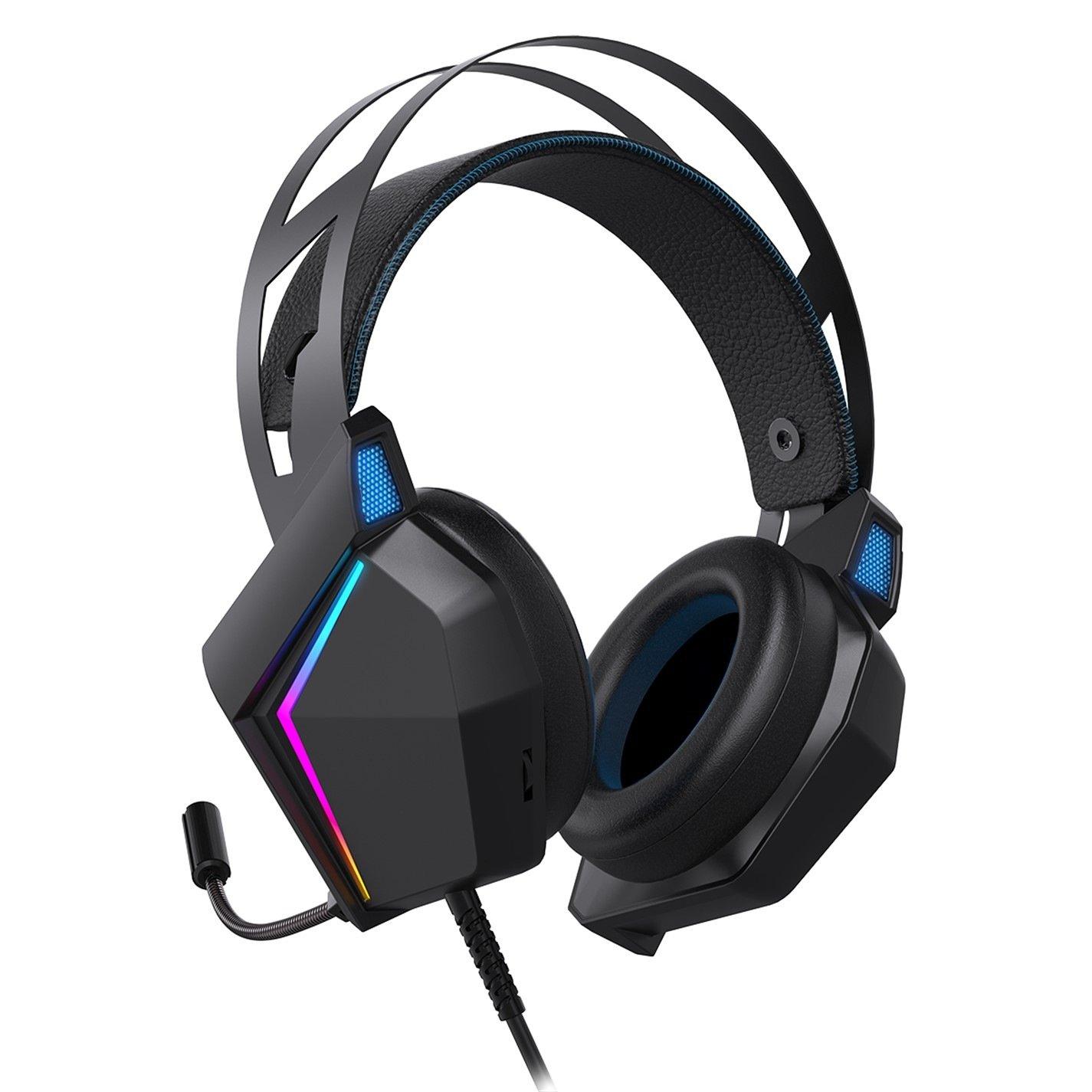 Black - GameMax - GameMax Pulse 4-in-1 Mechanical Keyboard Mouse Headset Mouse Pad Combo Kit - 11