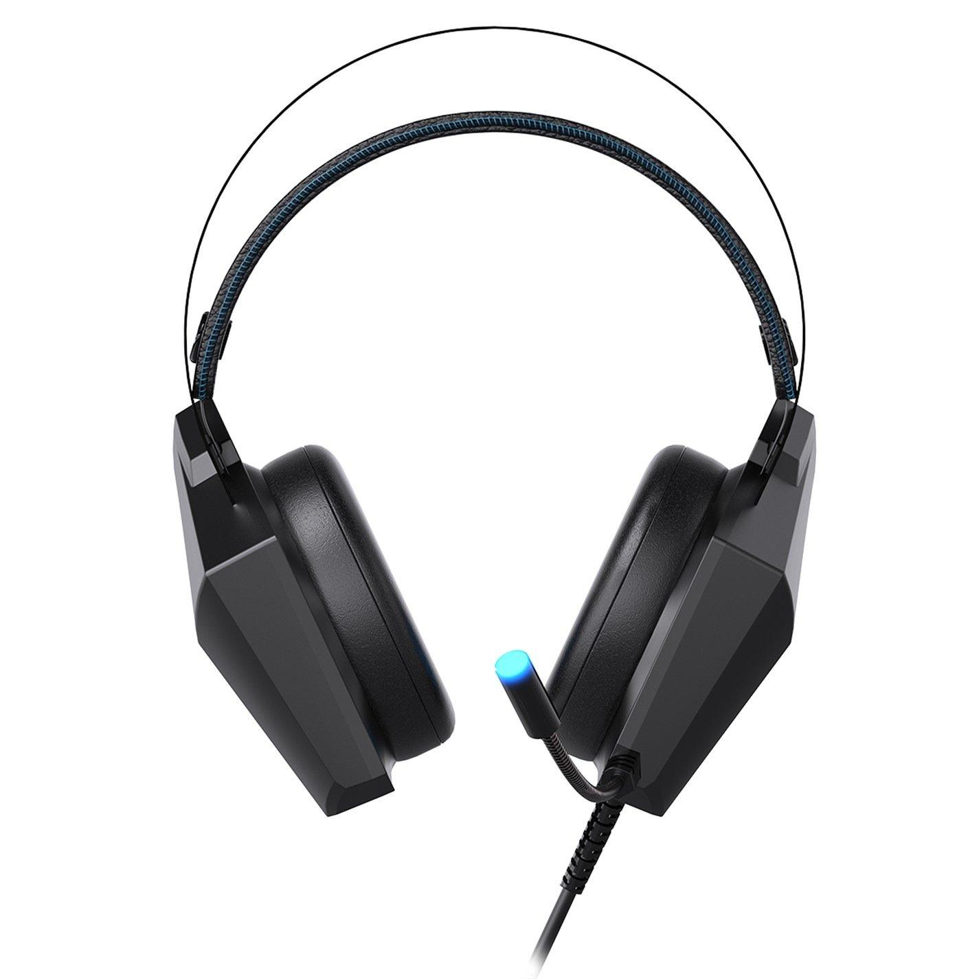 Black - GameMax - GameMax Pulse 4-in-1 Mechanical Keyboard Mouse Headset Mouse Pad Combo Kit - 12