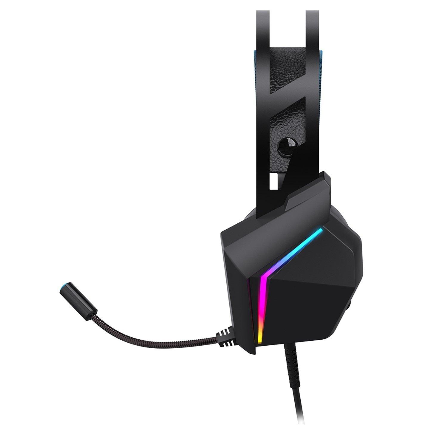 Black - GameMax - GameMax Pulse 4-in-1 Mechanical Keyboard Mouse Headset Mouse Pad Combo Kit - 13