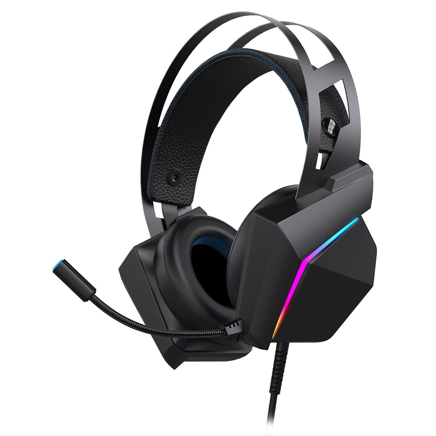 Black - GameMax - GameMax Pulse 4-in-1 Mechanical Keyboard Mouse Headset Mouse Pad Combo Kit - 6