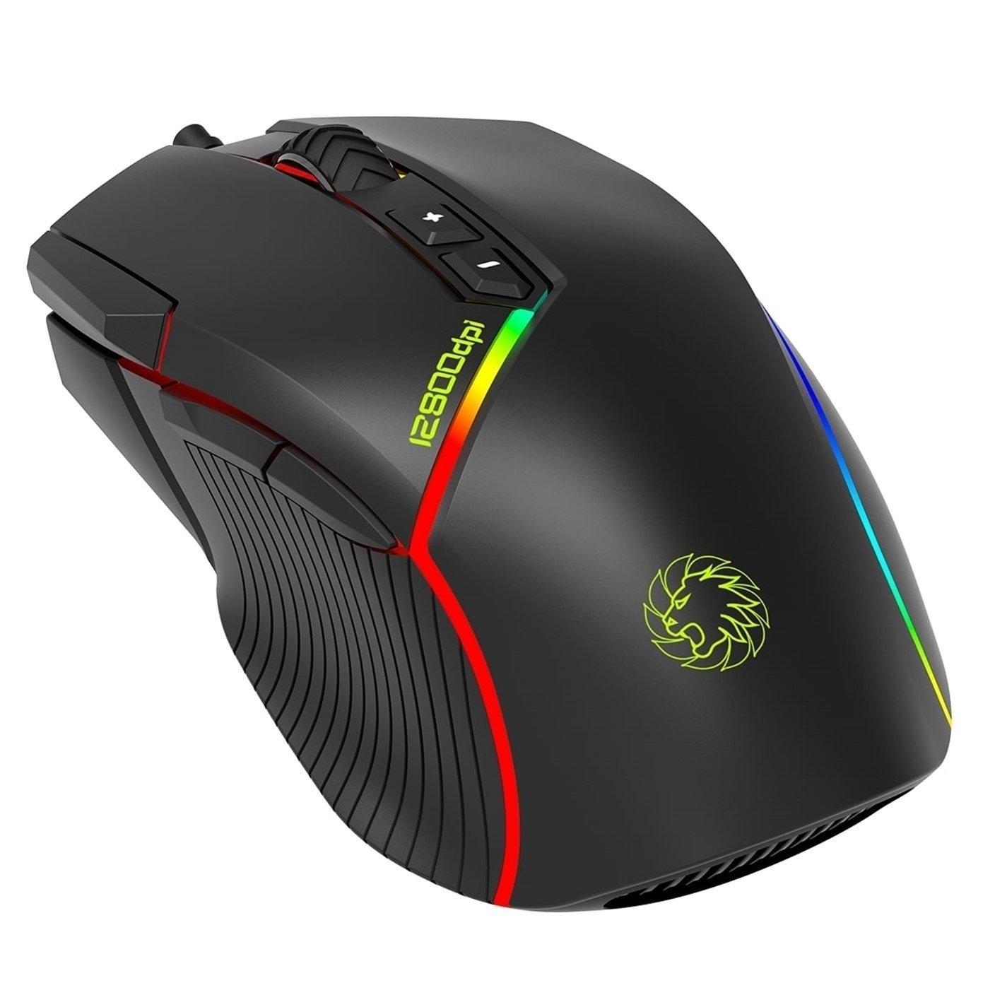 Black - GameMax - Pulse Pro 4-in-1 Keyboard Mouse Headset Mouse Pad Combo Kit - 5