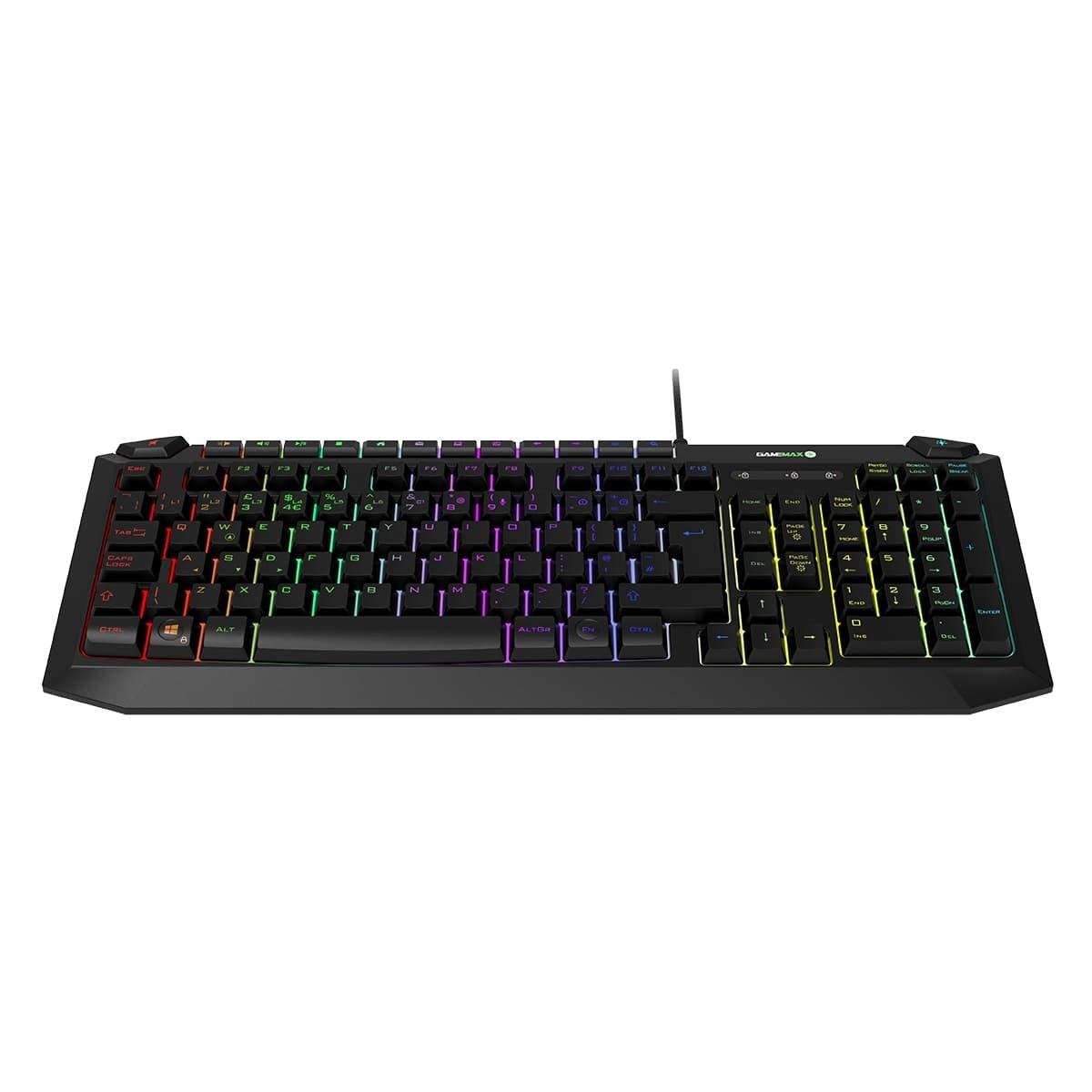 Black - GameMax - Pulse 4-in-1 Keyboard Mouse Headset Mouse Pad Combo Kit - 3