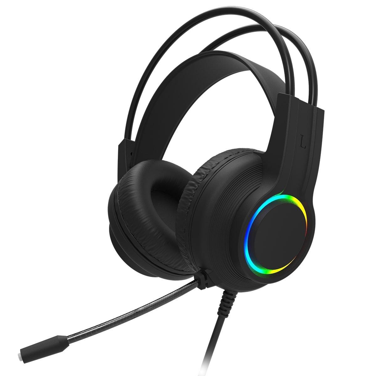 Black - GameMax - Pulse 4-in-1 Keyboard Mouse Headset Mouse Pad Combo Kit - 5