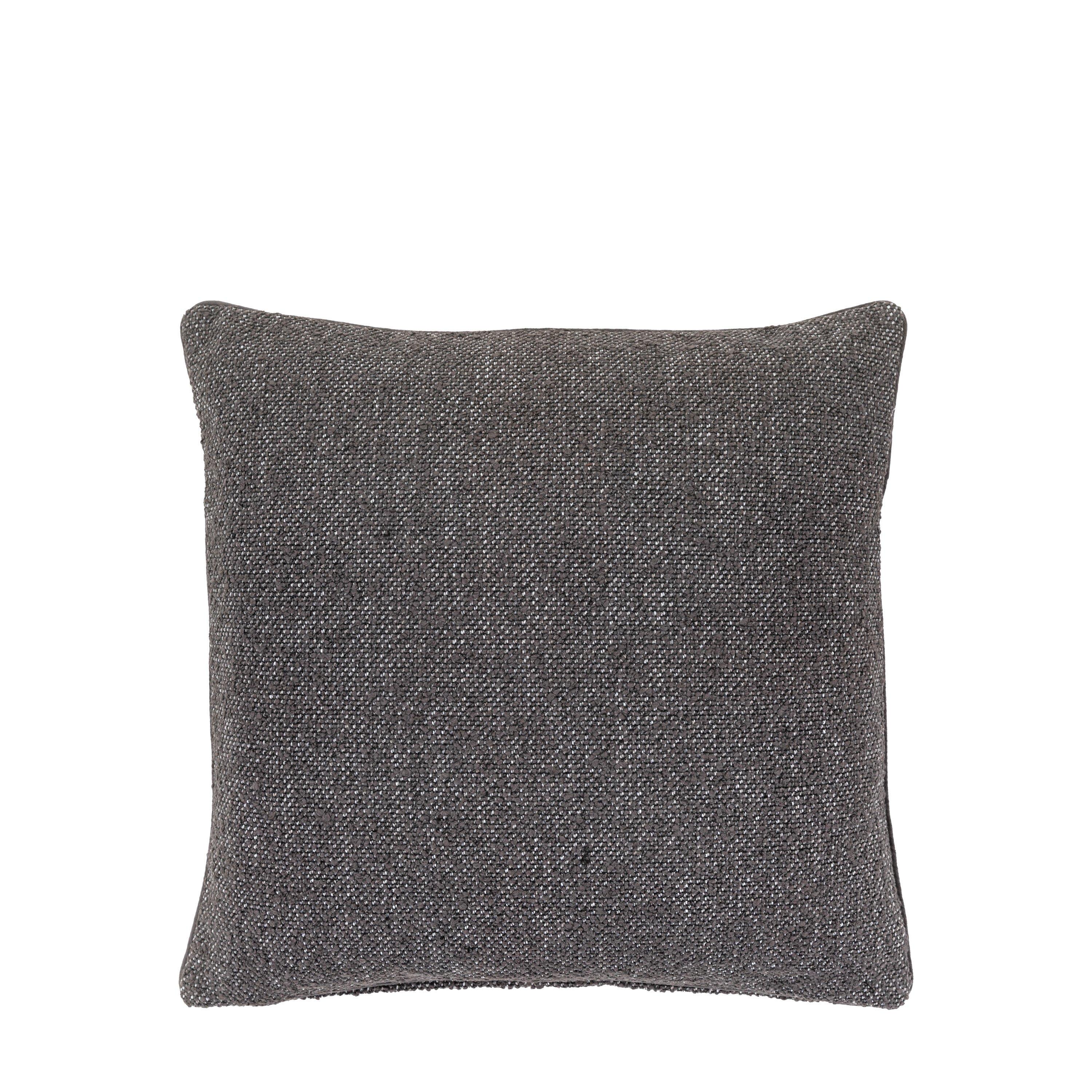Grey - Gallery - Bouclé Natural Cushion Cover - 1