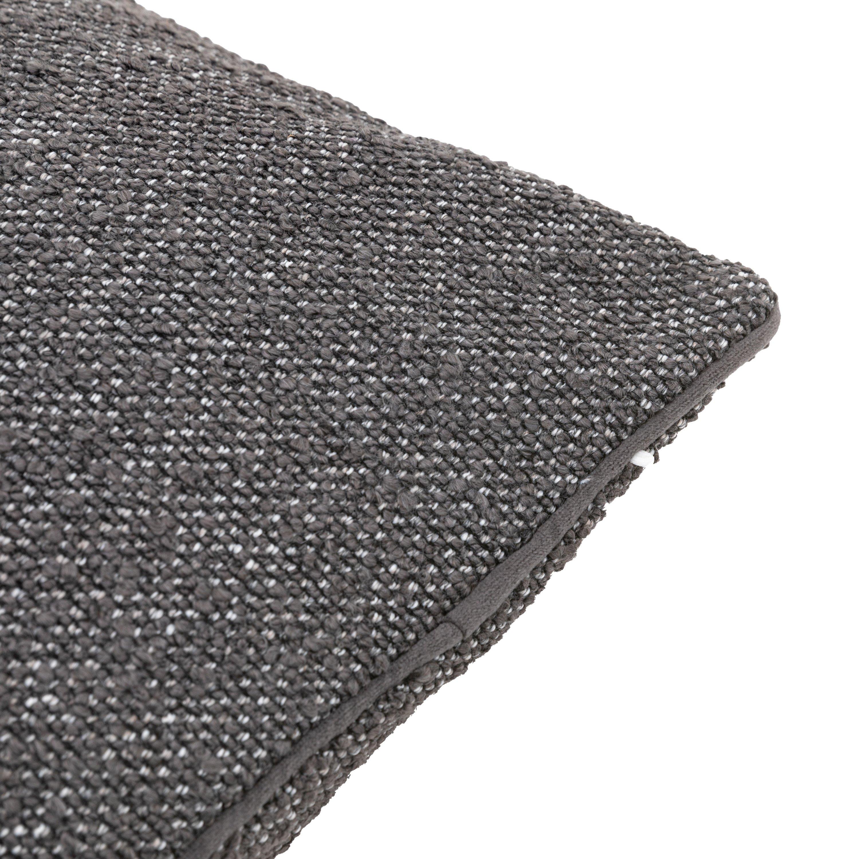 Grey - Gallery - Bouclé Natural Cushion Cover - 4