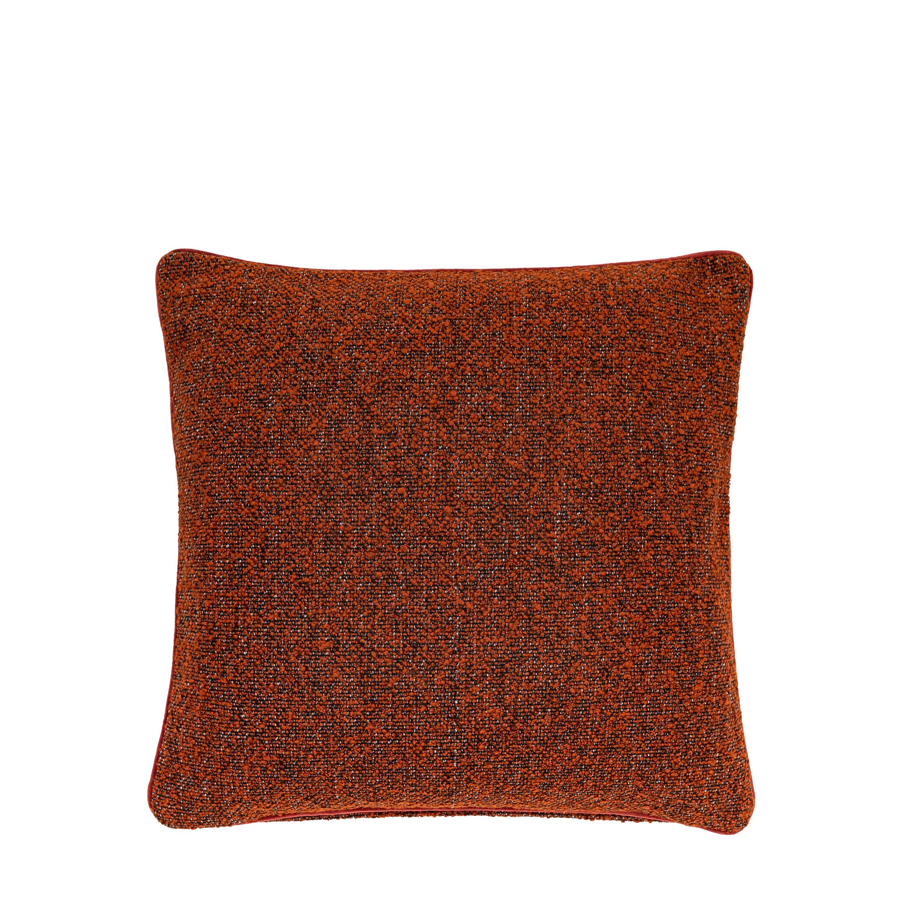 Gallery  Bouclé Natural Cushion Cover - Rust - 50x50cm