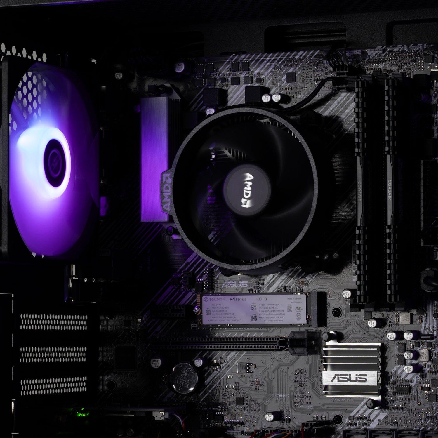 Black - PCSpecialist - Specialist Wraith 140 Gaming PC Bundle - AMD Ryzen 5 - 5