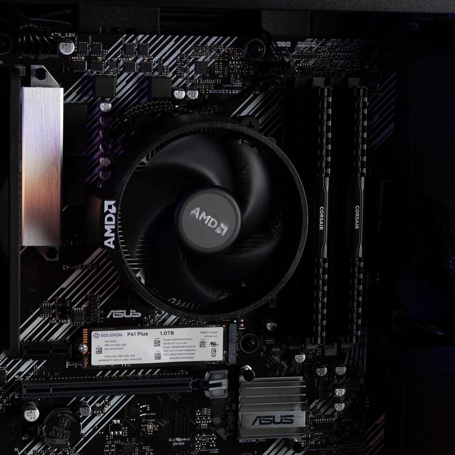 Black - PCSpecialist - Specialist Wraith 140 Gaming PC Bundle - AMD Ryzen 5 - 6