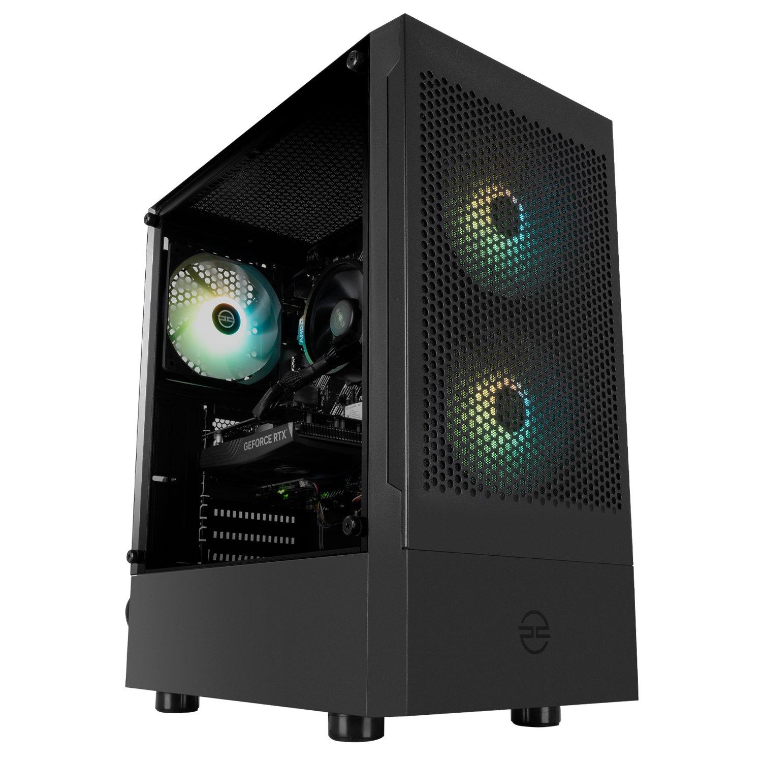 Black - PCSpecialist - Specialist Wraith 142 Gaming PC Bundle - AMD Ryzen 5 RTX 3050 - 2