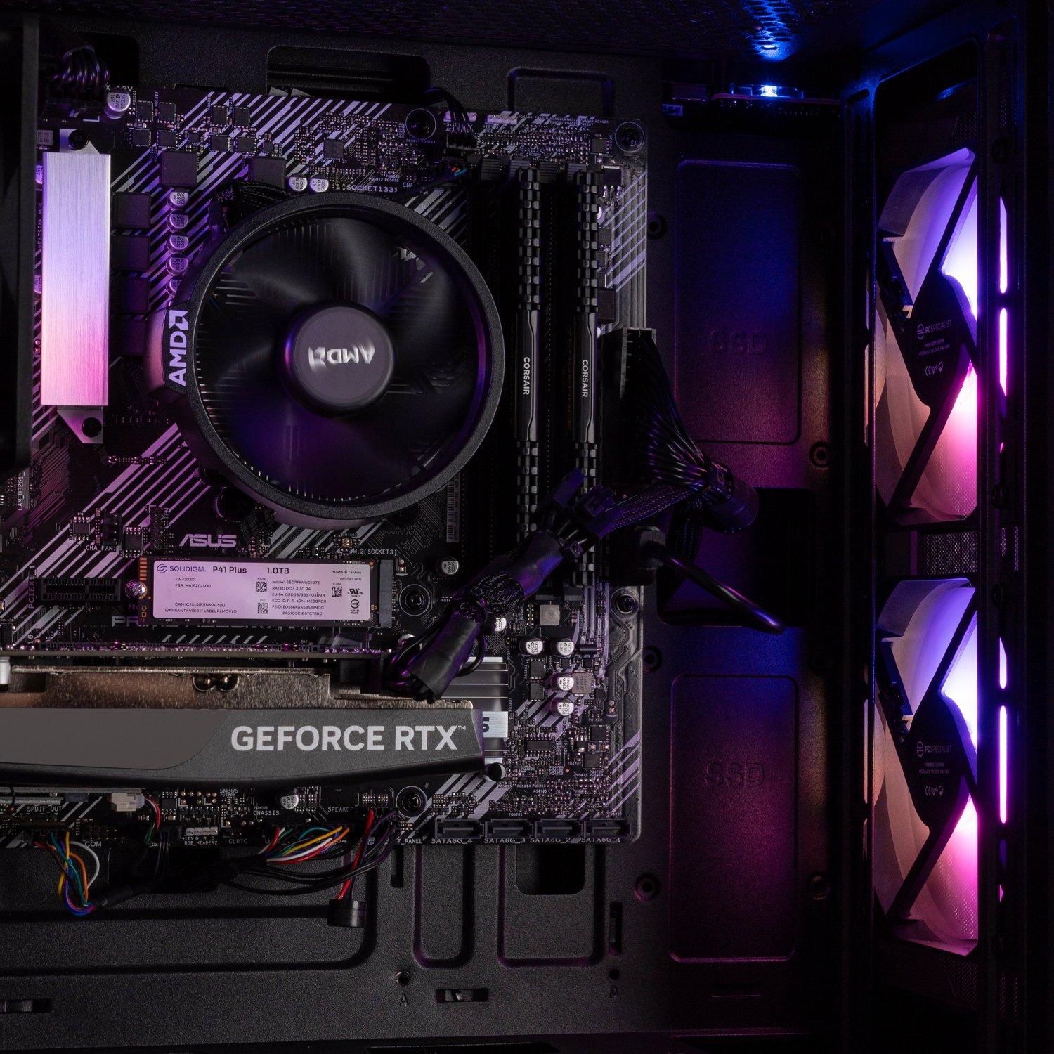 Black - PCSpecialist - Specialist Wraith 142 Gaming PC Bundle - AMD Ryzen 5 RTX 3050 - 4