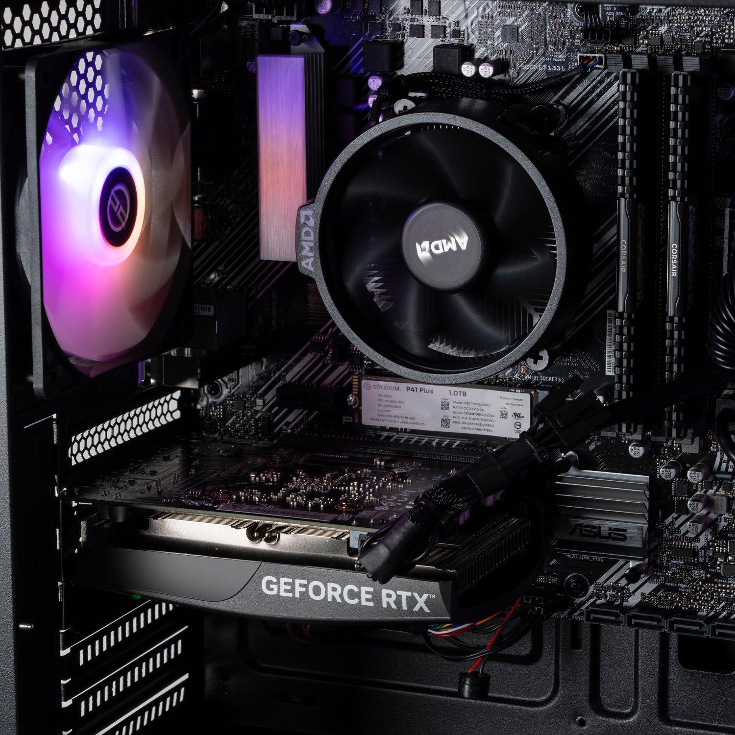 Black - PCSpecialist - Specialist Wraith 142 Gaming PC Bundle - AMD Ryzen 5 RTX 3050 - 5