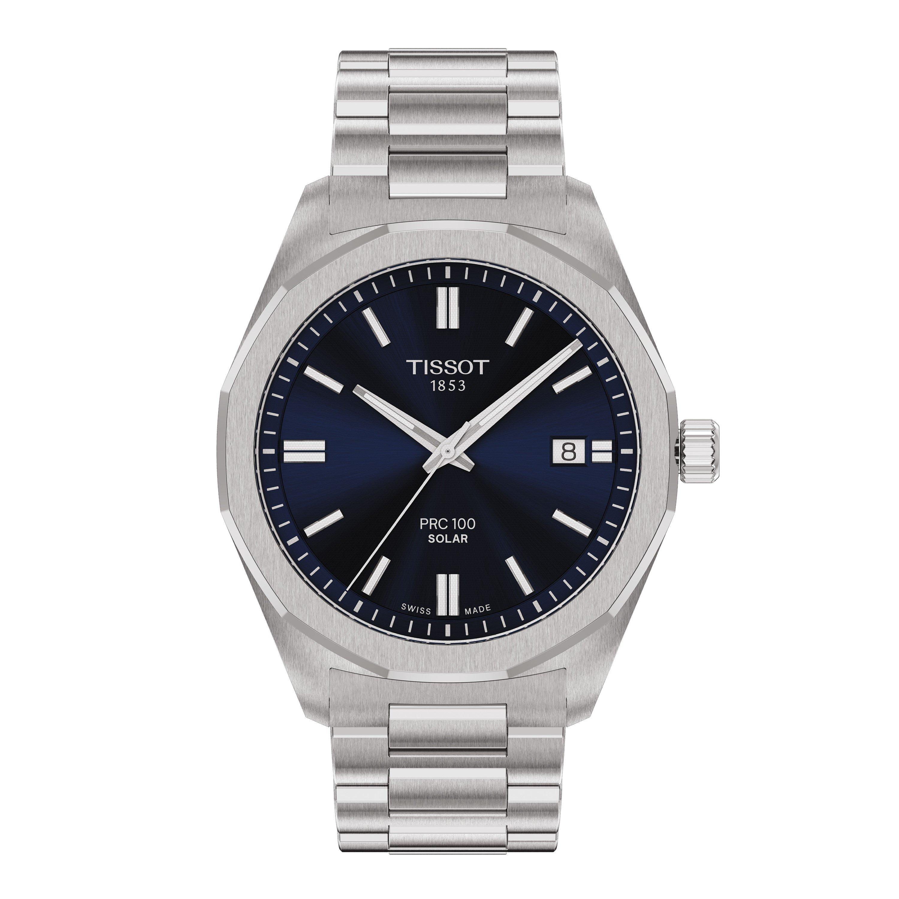 Blue/Steel - Tissot - Men's PRC100 Automatic Analogue Watch - 1