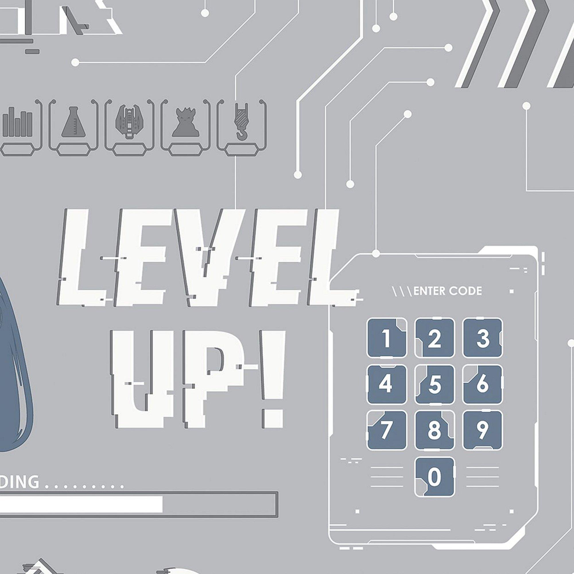 Navy - Fresco - Fresco Game Over Grey & Navy Wallpaper - 2