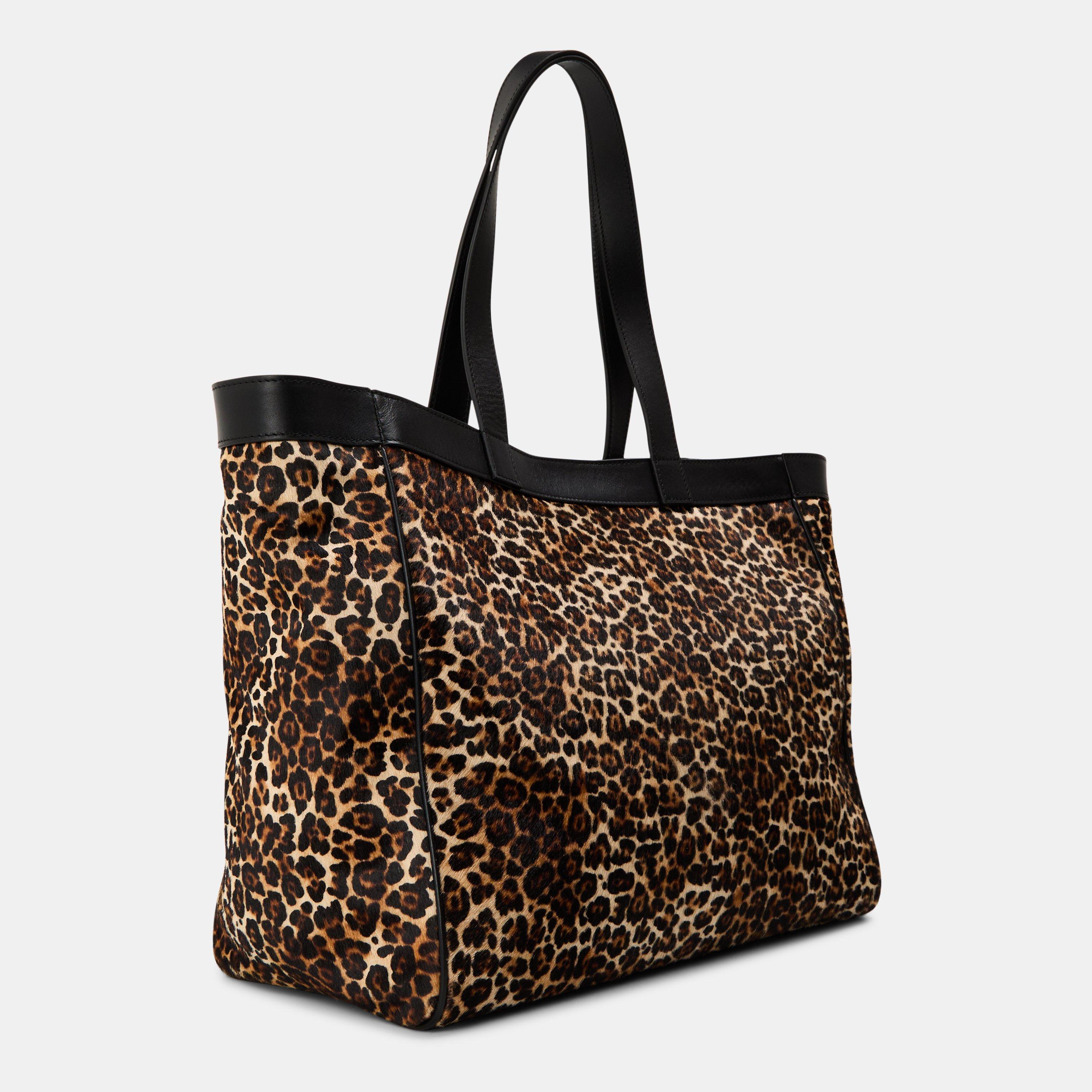 Leopard - Anine Bing - Womens Medium Rio Leopard Print Tote - 2