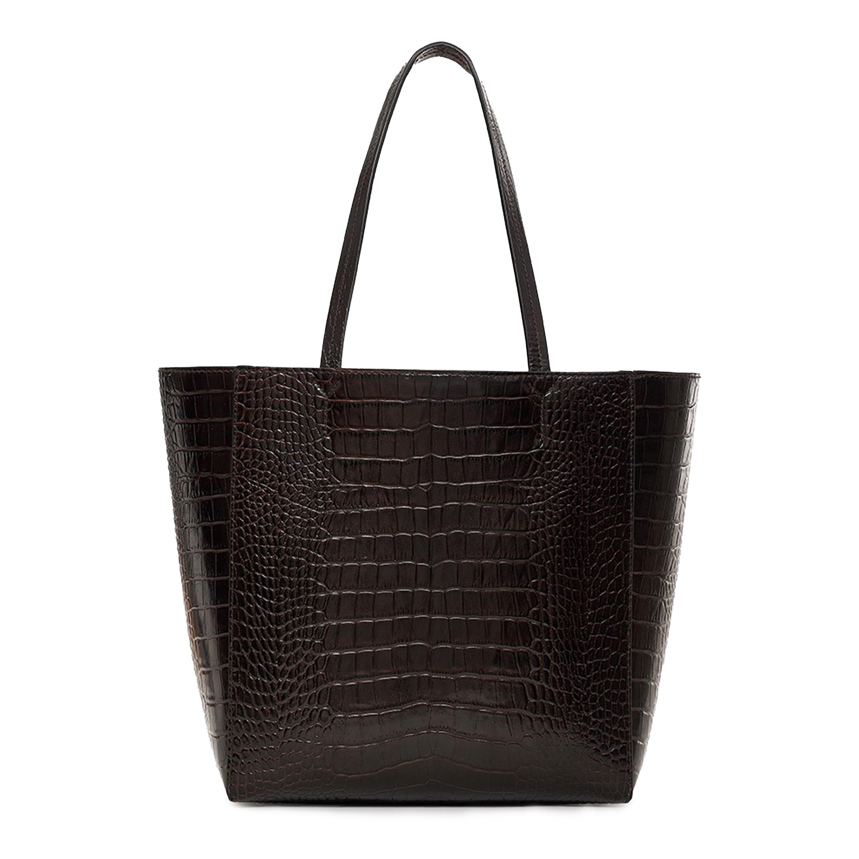 Dark Brown Emb - Anine Bing - Womens Small Elly Tote - 2