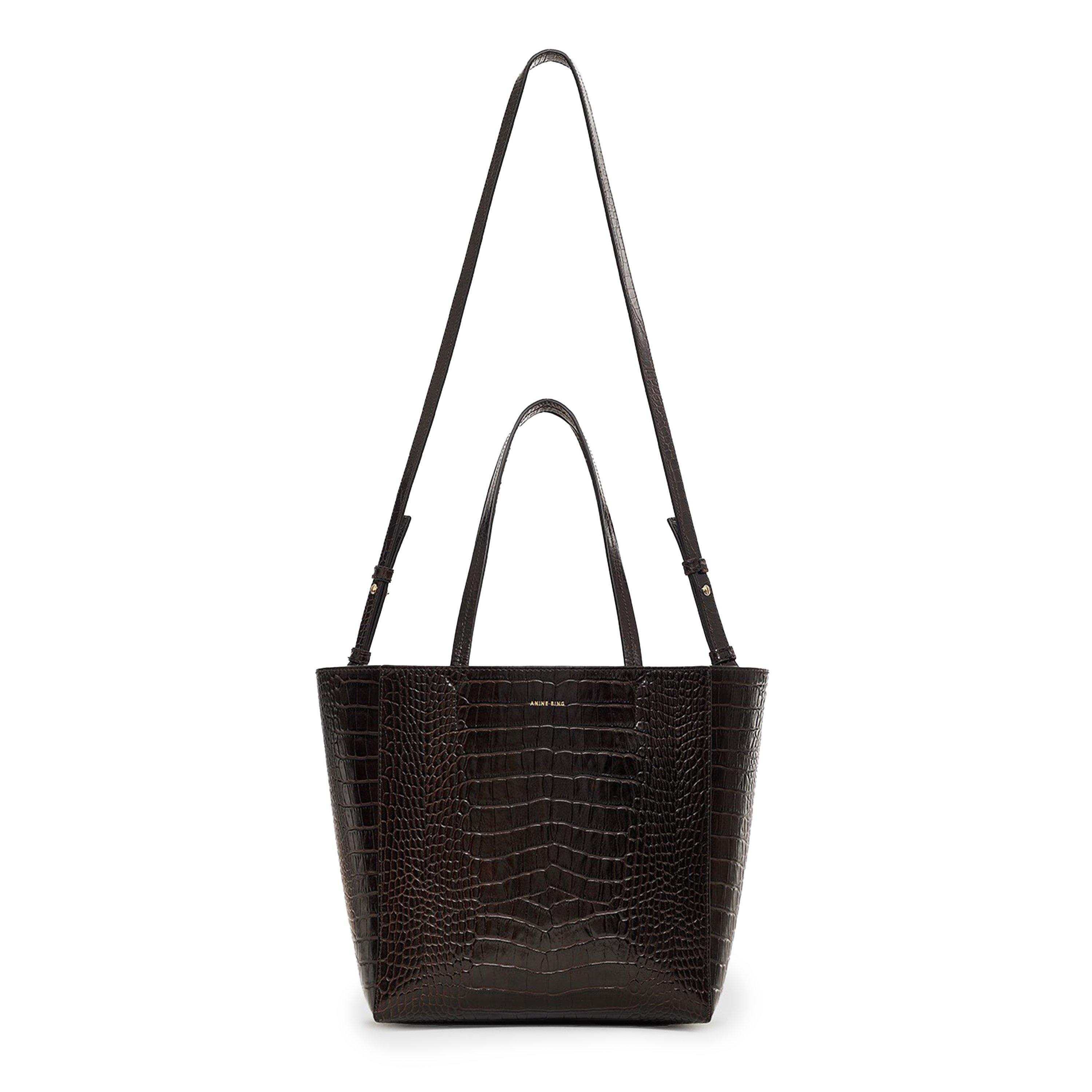 Dark Brown Emb - Anine Bing - Womens Small Elly Tote - 4