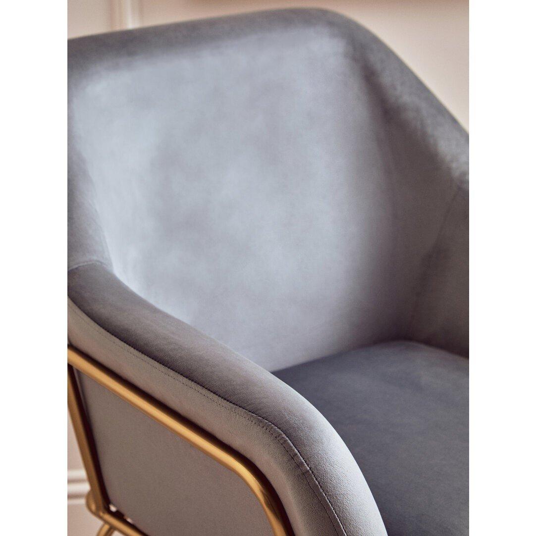 Grey - Interiors by Premier - Xander Grey Velvet Armchair - 2