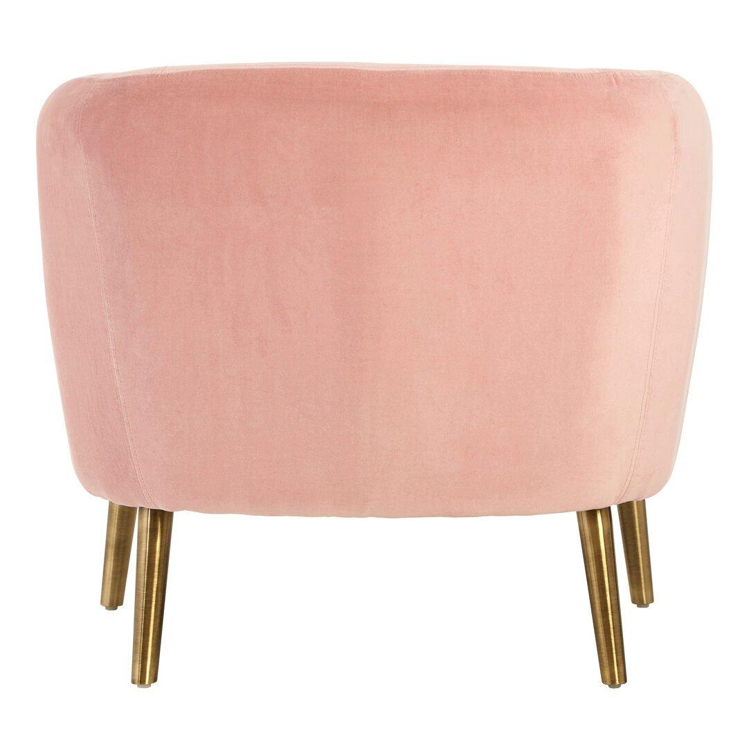 Pink - Interiors by Premier - Louxor Pink Velvet Round Armchair - 2