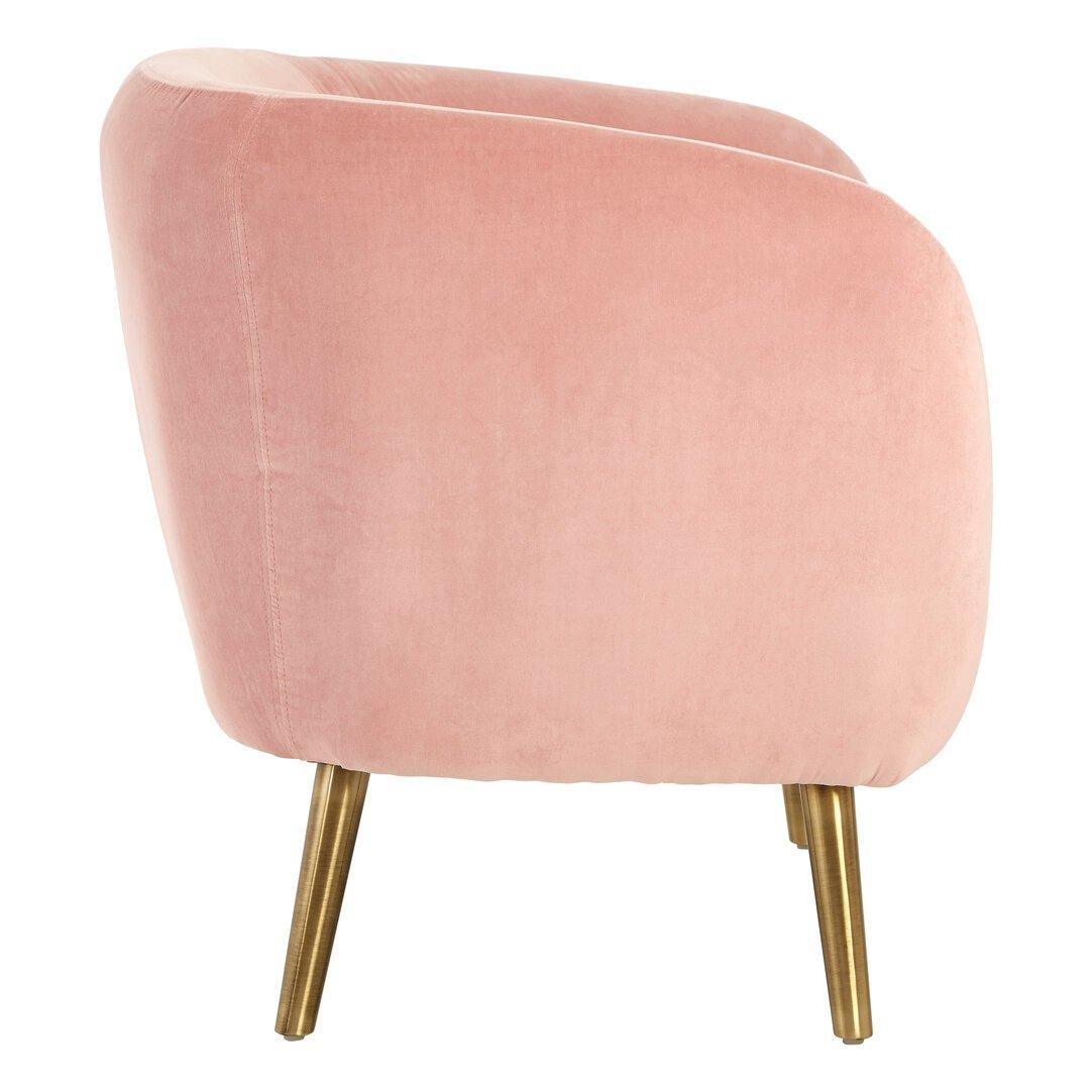 Pink - Interiors by Premier - Louxor Pink Velvet Round Armchair - 3