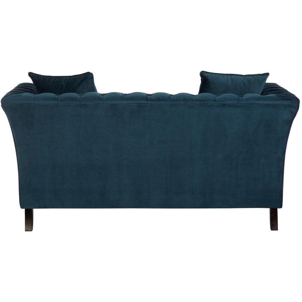 Blue - Fifty Five South - Sabrina Two Seat Midnight Velvet Sofa - 2