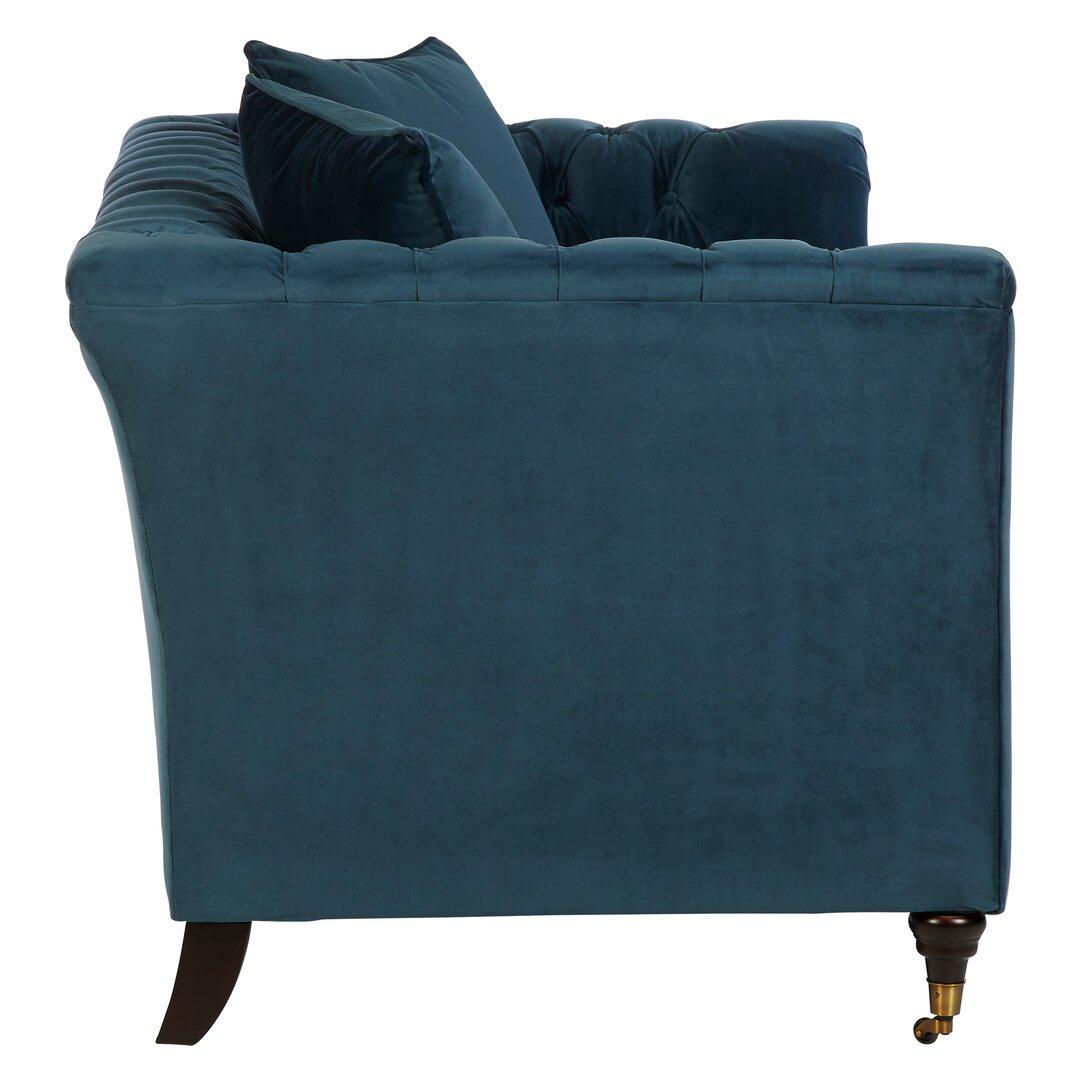 Blue - Fifty Five South - Sabrina Two Seat Midnight Velvet Sofa - 3
