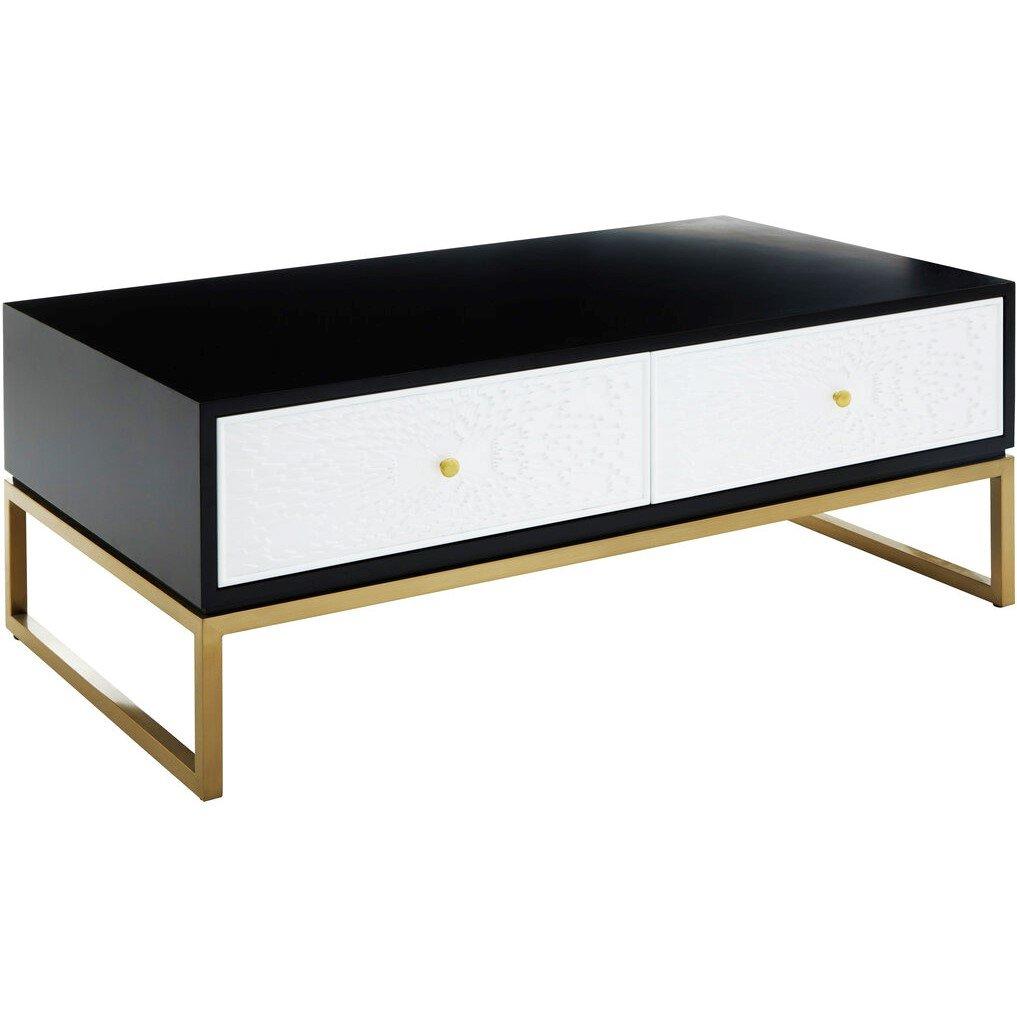 Fifty Five South  Dumas Four Drawer Coffee Table - Black