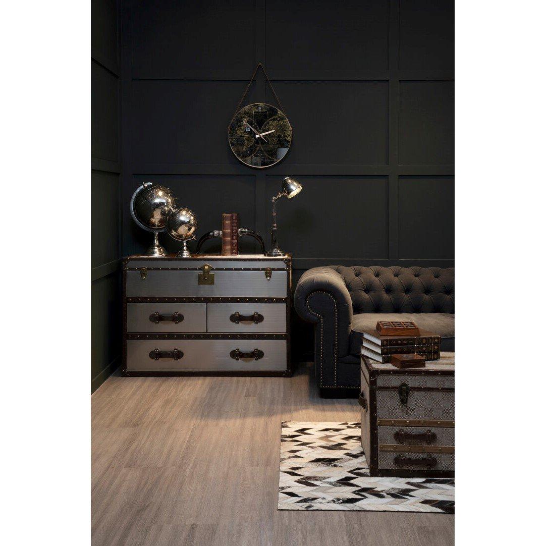 Black - Fifty Five South - Lincoln 3 Seater Charcoal Fabric Sofa - 4