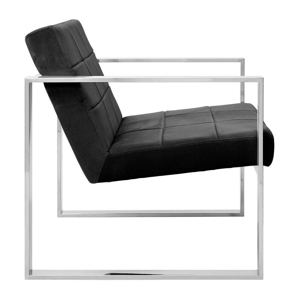 Black - Fifty Five South - Vogue Black Velvet Lounge Chair - 5