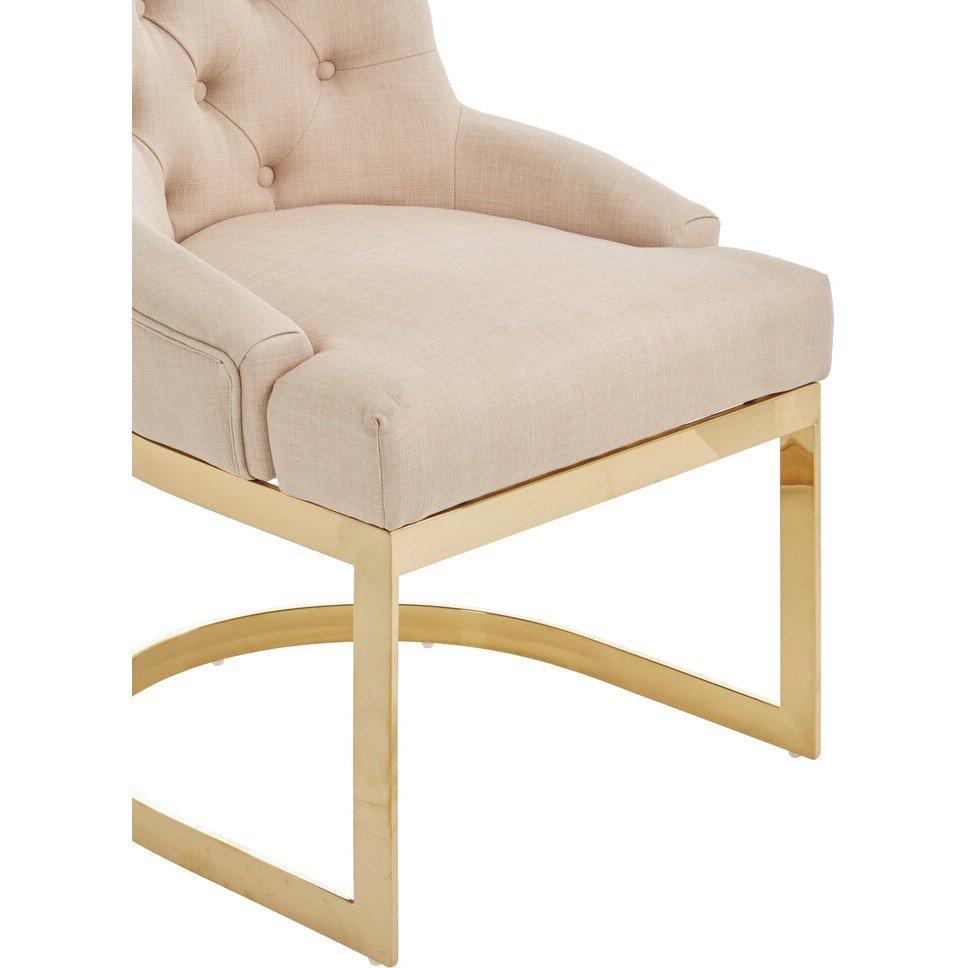 Gold - Interiors by Premier - Azalea Natural Dining Chair - 2