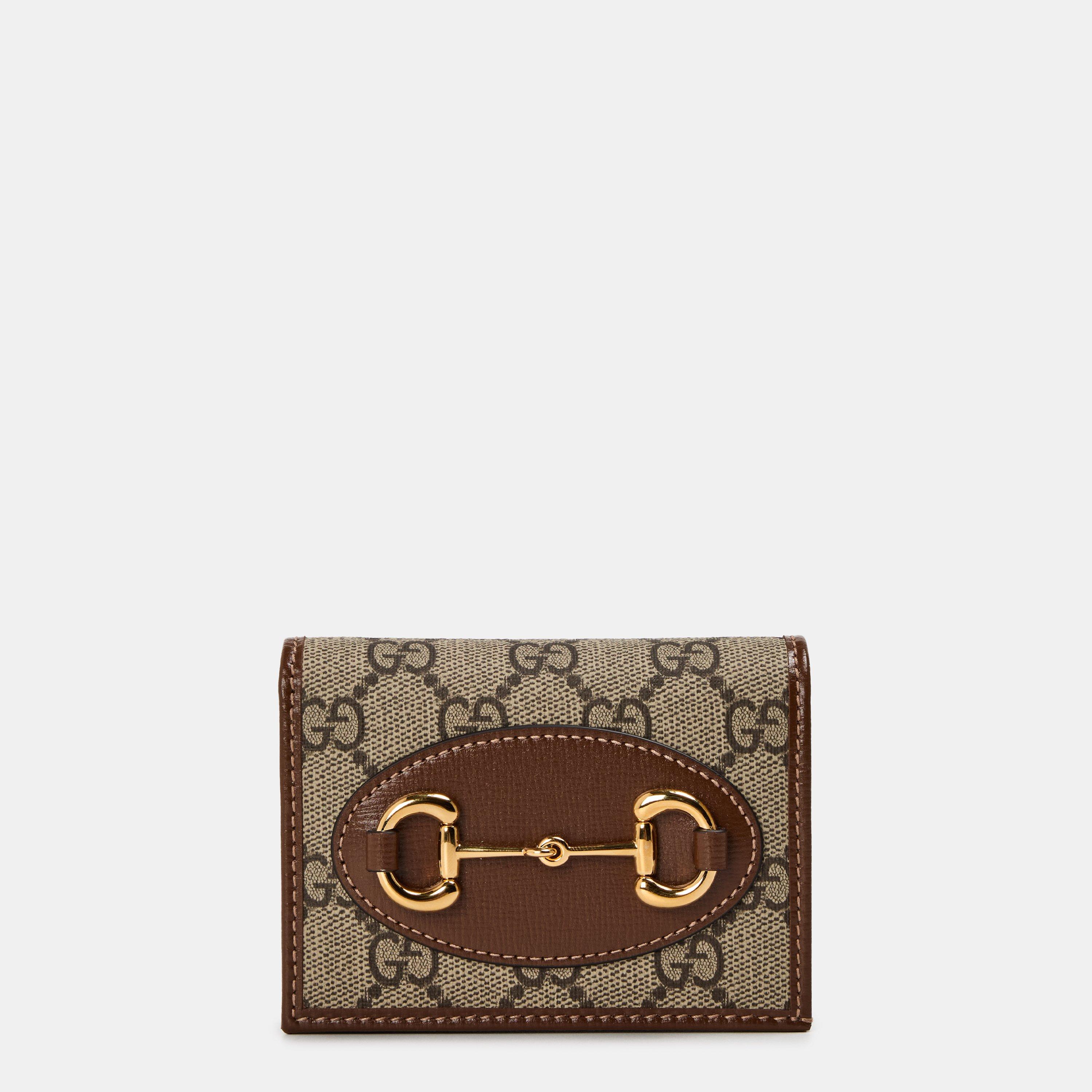 Beige/Brown - Gucci - Canvas Horsebit 1955 Wallet - 1