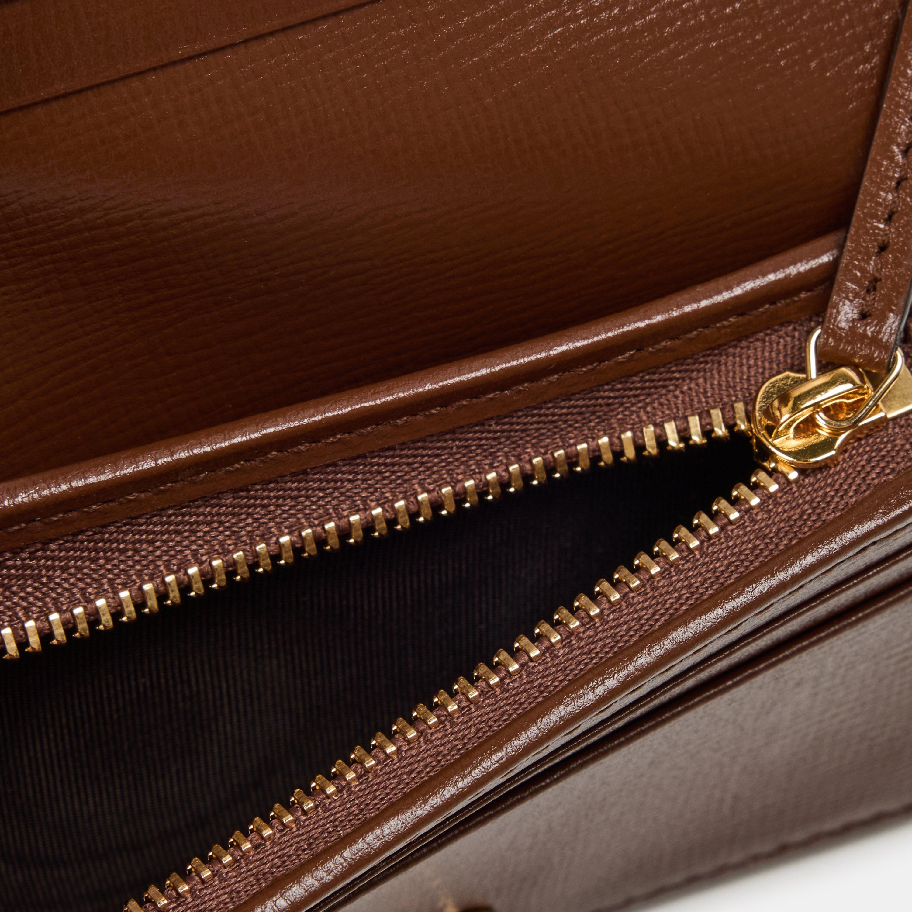 Beige/Brown - Gucci - Canvas Horsebit 1955 Wallet - 4