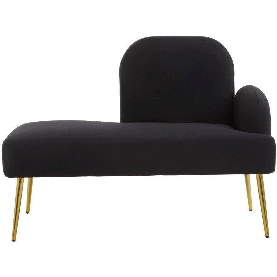 Interiors By Premier  Heather Right Hand Chaise Loungue Black