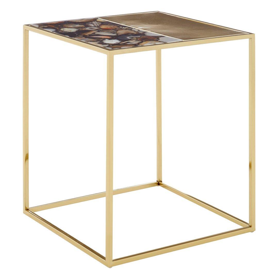 Fifty Five South  Vita Agate Square Table - Gold