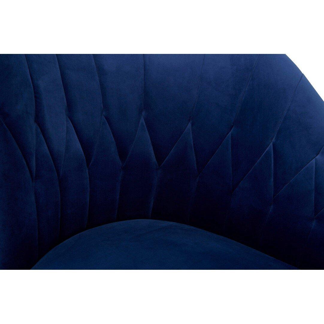 Blue - Fifty Five South - Malena Midnight Velvet Chaise - 4