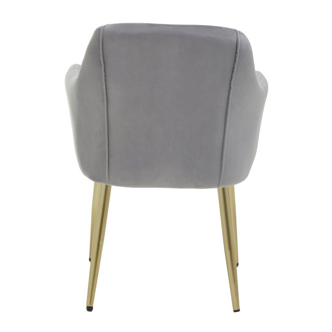 Grey - Interiors by Premier - Darcy Grey Velvet Dining Chair - 4