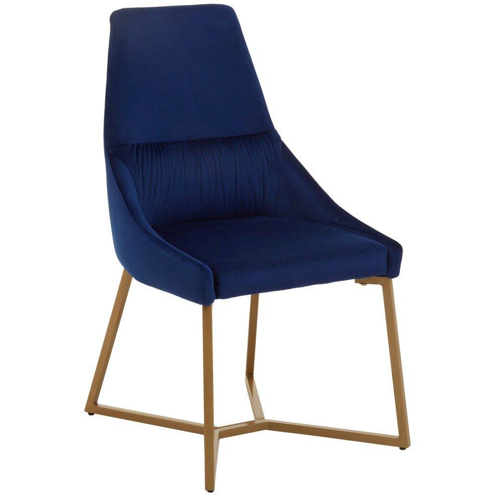 Fifty Five South  Vieste Midnight Velvet Dinner Chair - Black