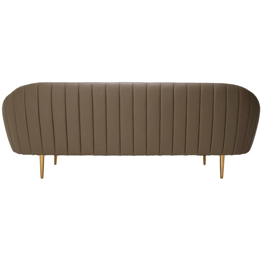 Brown - Fifty Five South - Lagero Brown Leather Effect Sofa - 2