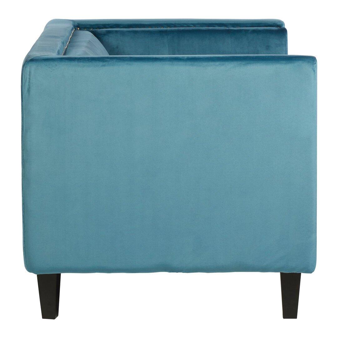 Blue - Interiors by Premier - Felisa Two Seat Blue Velvet Sofa - 3