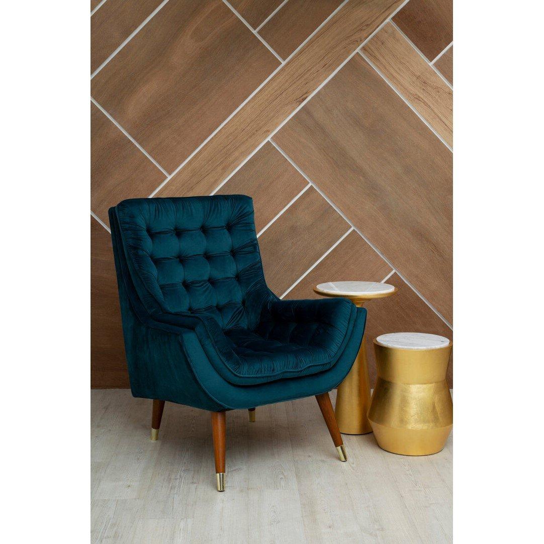 Fifty Five South  Lino Small Drum Side Table Gold