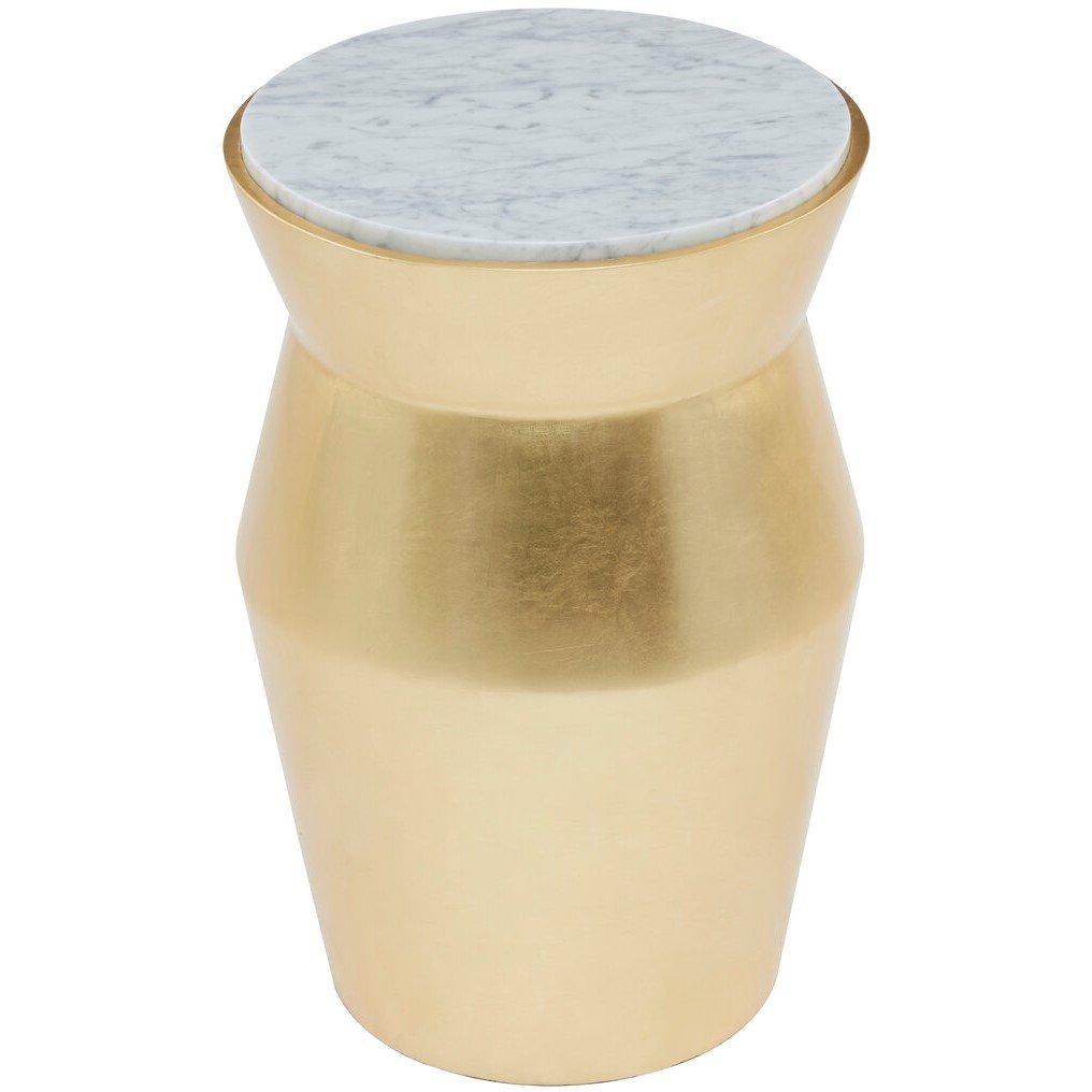 Gold - Fifty Five South - Lino Large Gold Drum Side Table - 2