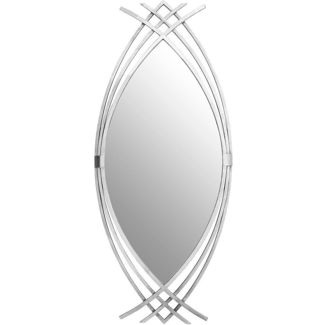 Interiors By Premier  Farran Oval Wall Mirror - Silver